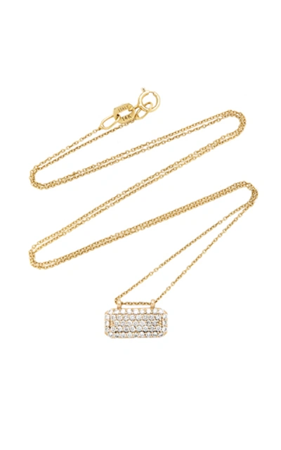 Sophie Ratner 14k Gold Diamond Tag Necklace
