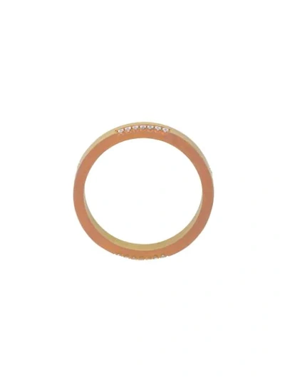 Ileana Makri Thin Band Ring In Pink ,metallic
