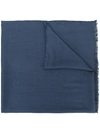 Fendi Ff Logo Scarf - Blue