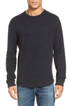 Vince Double Knit Slim Fit Long Sleeve T-shirt In Manhattan Navy