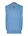 Gran Sasso Sleeveless Sweater In Azure