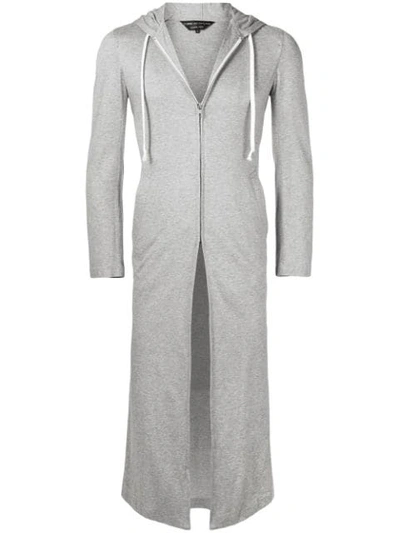 Pre-owned Comme Des Garçons Long Zipped Hoodie In Grey