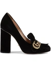 Gucci Suede Pump In Black