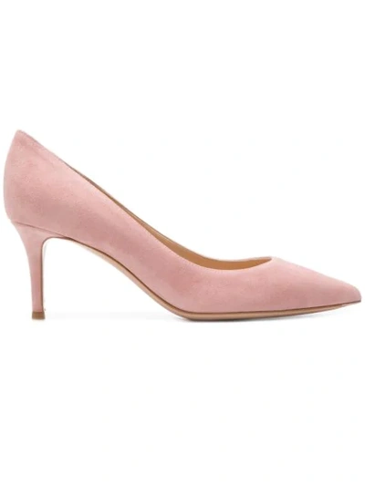 Gianvito Rossi Suede Pumps In Pink