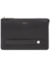 Fendi Mens Black Leather Clutch