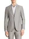 Jack Victor Men's Modern Wool & Linen Suit Jacket In Grey