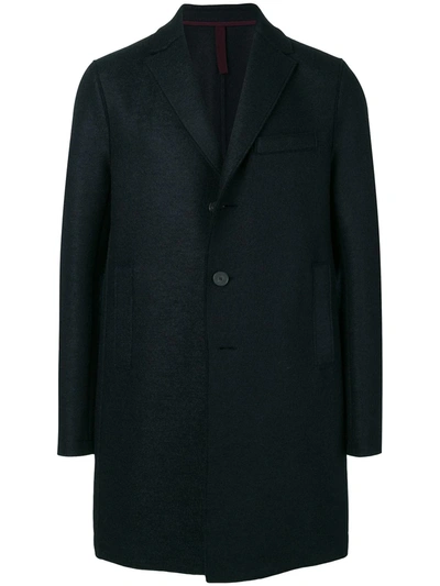 Harris Wharf London One Button Single Breasted Coat In Blue