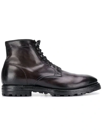 Officine Creative Lace-up Boots In Black