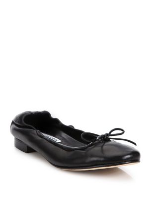 manolo blahnik leather flats