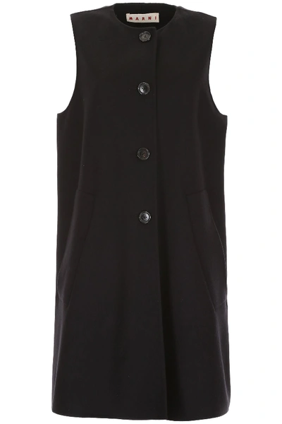 Marni Buttoned Vest In Black (black)