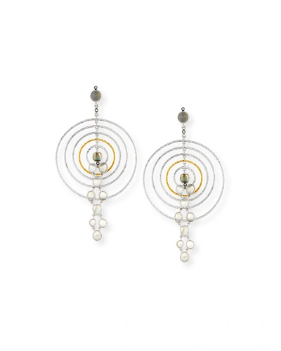 Coomi Concentric Labradorite Drop Earrings With Diamonds