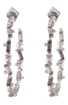 Alexis Bittar Crystal Baguette Hoop Earrings