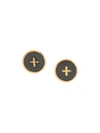 Pre-owned Chanel Vintage  Vintage Cc Logos Button Earrings - Black