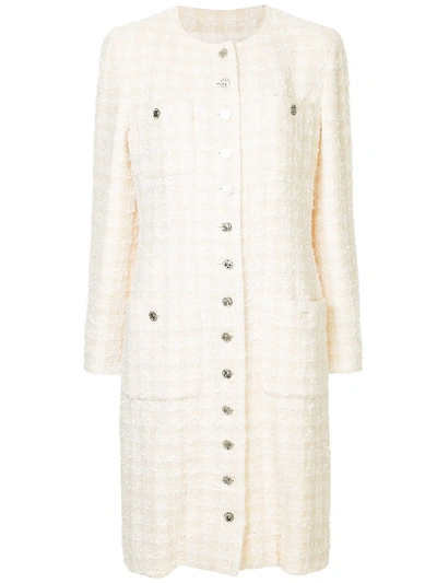 Pre-owned Chanel Vintage Long Sleeve Coat Jacket - Neutrals