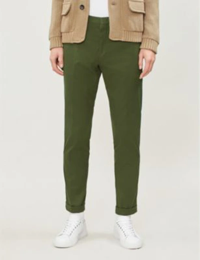 Paul Smith Slim-fit Straight-leg Stretch-twill Chino Trousers In Green