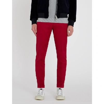 Paul Smith Slim-fit Straight-leg Stretch-twill Chino Trousers In Red