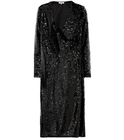 Ganni Sonora Sequinned Dress In Black