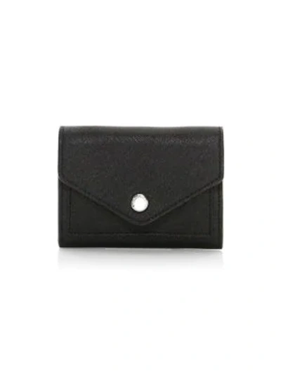 Rebecca Minkoff Grain Leather Billfold Key Ring Wallet In Black