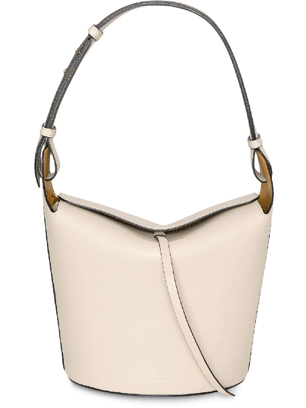 burberry the medium leather bucket bag