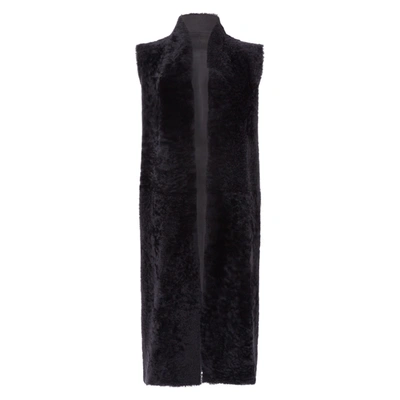 Gushlow & Cole Stand Collar Long Shearling Gilet