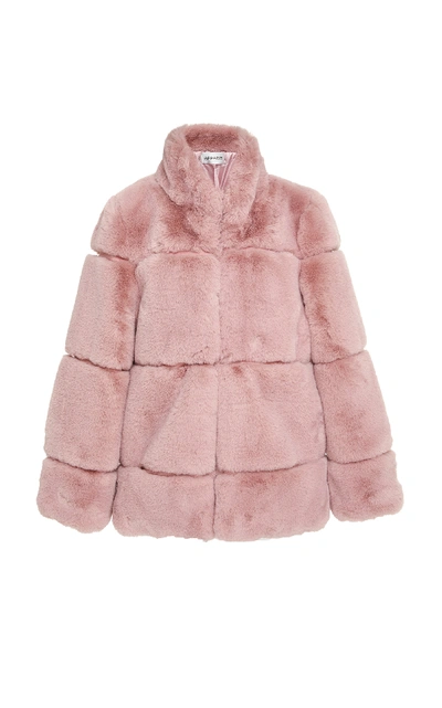 Apparis Sarah Faux Fur Jacket In Pink