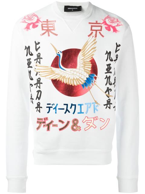 dsquared2 japanese crane t shirt