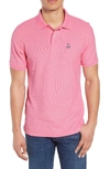 Psycho Bunny Classic Pique Polo In Blush