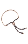 Monica Vinader Engravable 'fiji' Friendship Bracelet In Rose Gold/ Mink