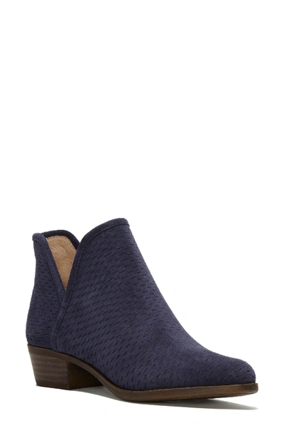 Lucky Brand Baley Bootie In Moroccan Blue Suede