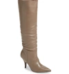 Kendall + Kylie Calla Knee High Boot In Taupe Leather