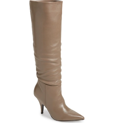 Kendall + Kylie Calla Knee High Boot In Taupe Leather