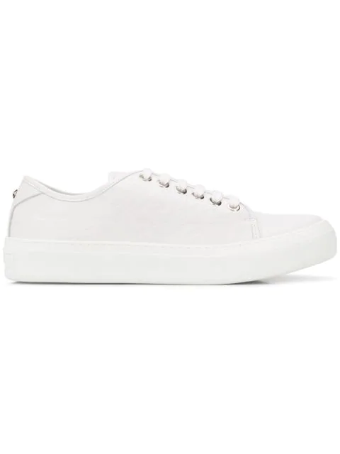 Jimmy Choo Cash Official White Smooth Calf Leather Low Top Trainers In ...