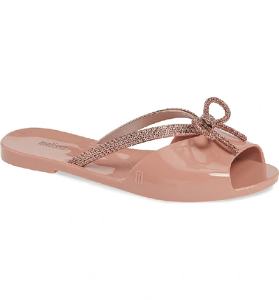 Melissa Women's Ela Chrome Slide Sandals In Metallic Pink