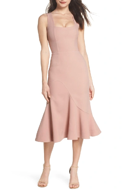 open lace back dress Dress The Population Fernanda Dress - Pink