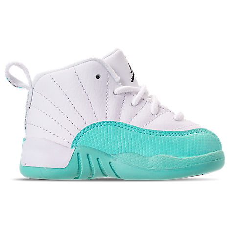 Nike Girls Toddler Air Jordan Retro 12 Basketball Shoes White