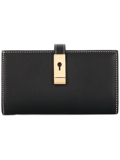 Bally Keyhole Detail Wallet In Black