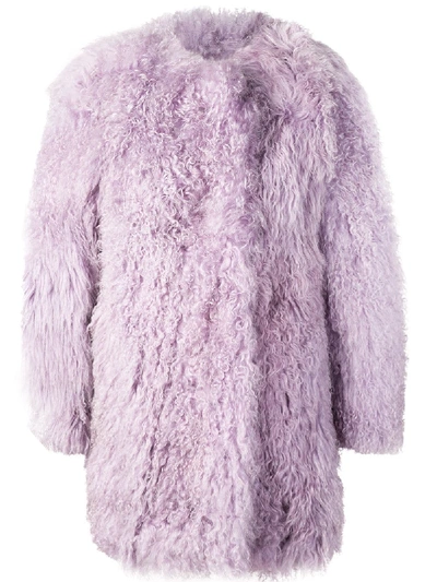 Charlotte Simone Oversized Coat - Purple