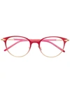 Pomellato Eyewear Circle Framed Glasses In Red