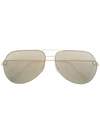 Cartier Oversized Aviator Sunglasses In Gold