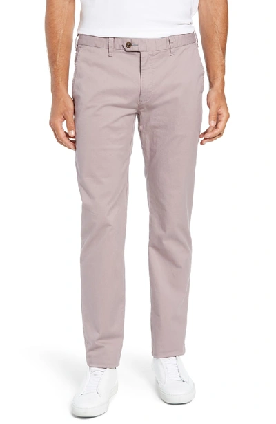 Ted Baker Seleb Slim Fit Chinos In Light Pink