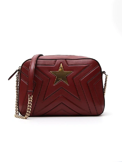 Stella Mccartney Star Quilted Shoulder Bag In Red