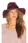 Brixton 'piper' Floppy Wool Hat - Red In Heather Wine