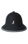 Kangol Cloche Hat In Blk/ Off Wht