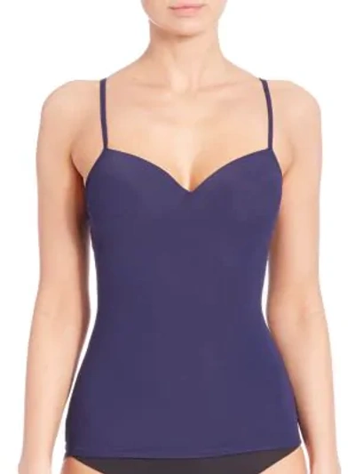 Hanro Allure Bra Camisole In Deep Sea