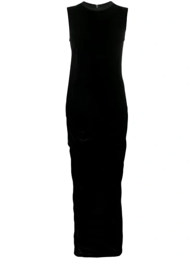 Rick Owens Long Sleeveless Gown In Black