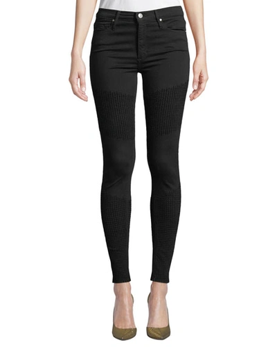 Black Orchid Gisele High-rise Super Skinny With Moto Detail In So Black