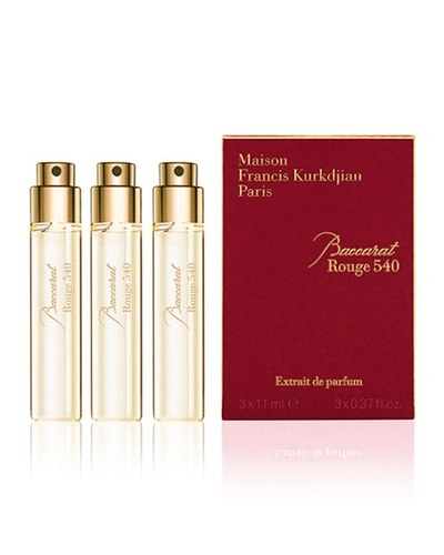 Maison Francis Kurkdjian 3 X 0.37 Oz. Baccarat Rouge 540 Extrait De Parfum Refills In Multi