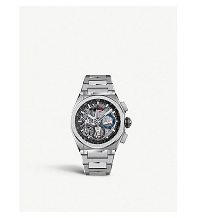 Zenith 95.9000.9004/78.m9000 Defy El Primero 21 Titanium Watch In Silver