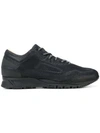 Lanvin Lace-up Running Sneakers In Black