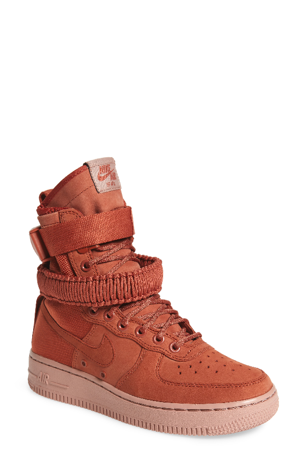 peach high top air force ones